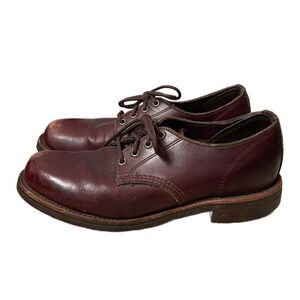 Vintage L.L. Bean Chippewa Burgundy Leather Lace-Up Oxford Shoes (Size: 9.5)